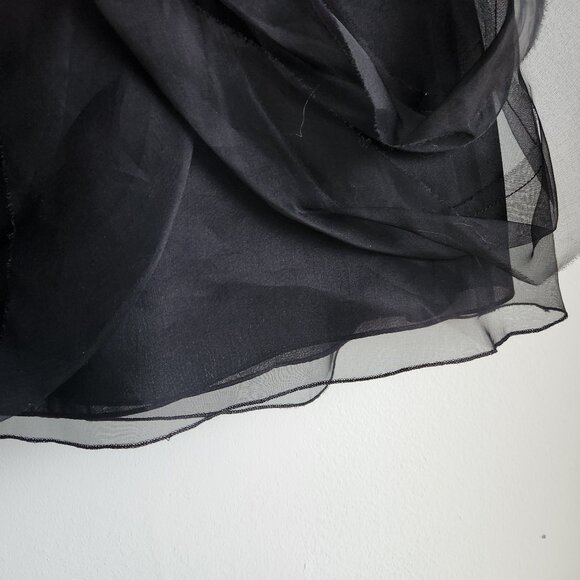 *NWT* Emporio Armani Black Silk Organza Mini Skirt - US 6 🇮🇹 - Picture 4 of 10